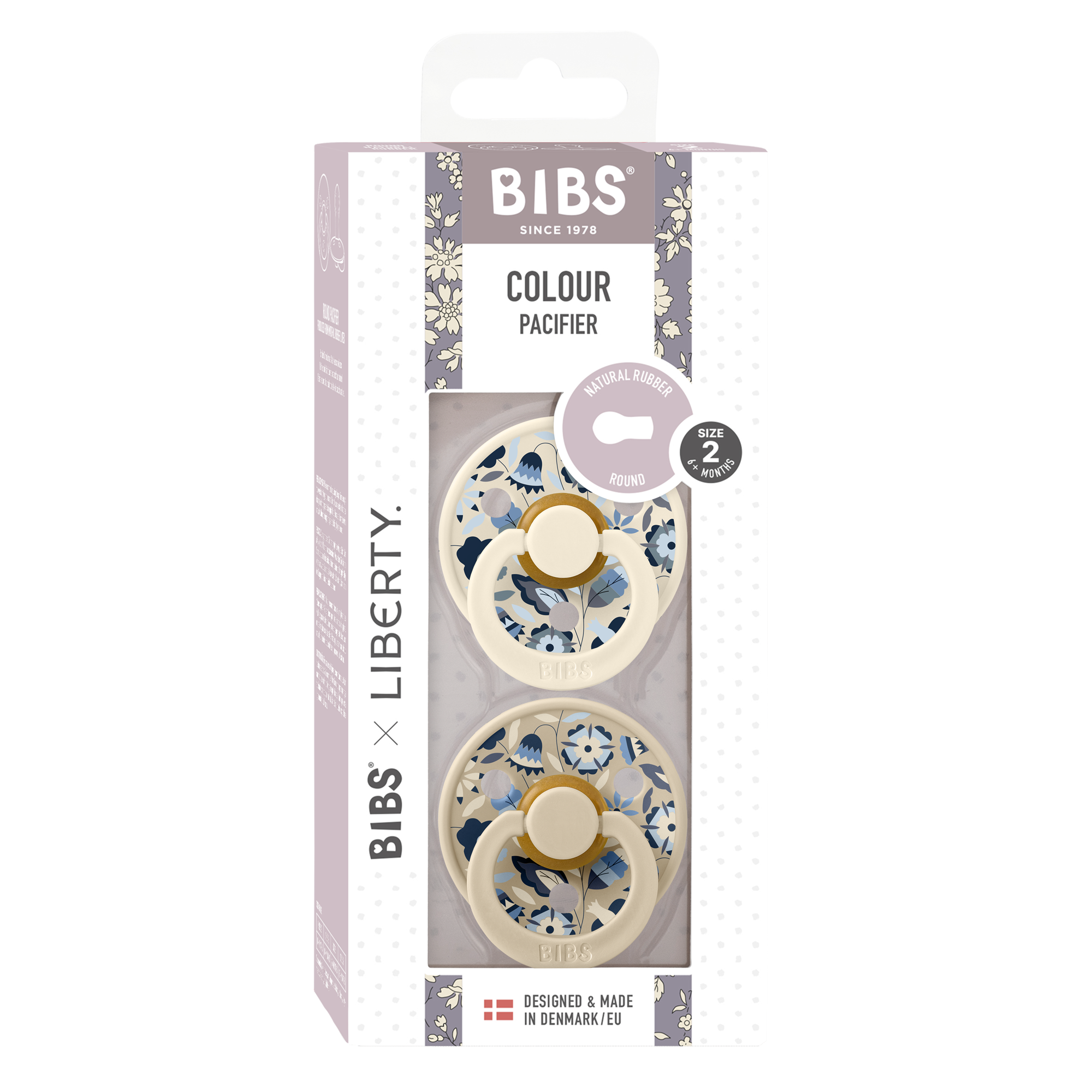 BIBS / LIBERTY COLOUR 2 PAK - BOBO / IVORY MIX