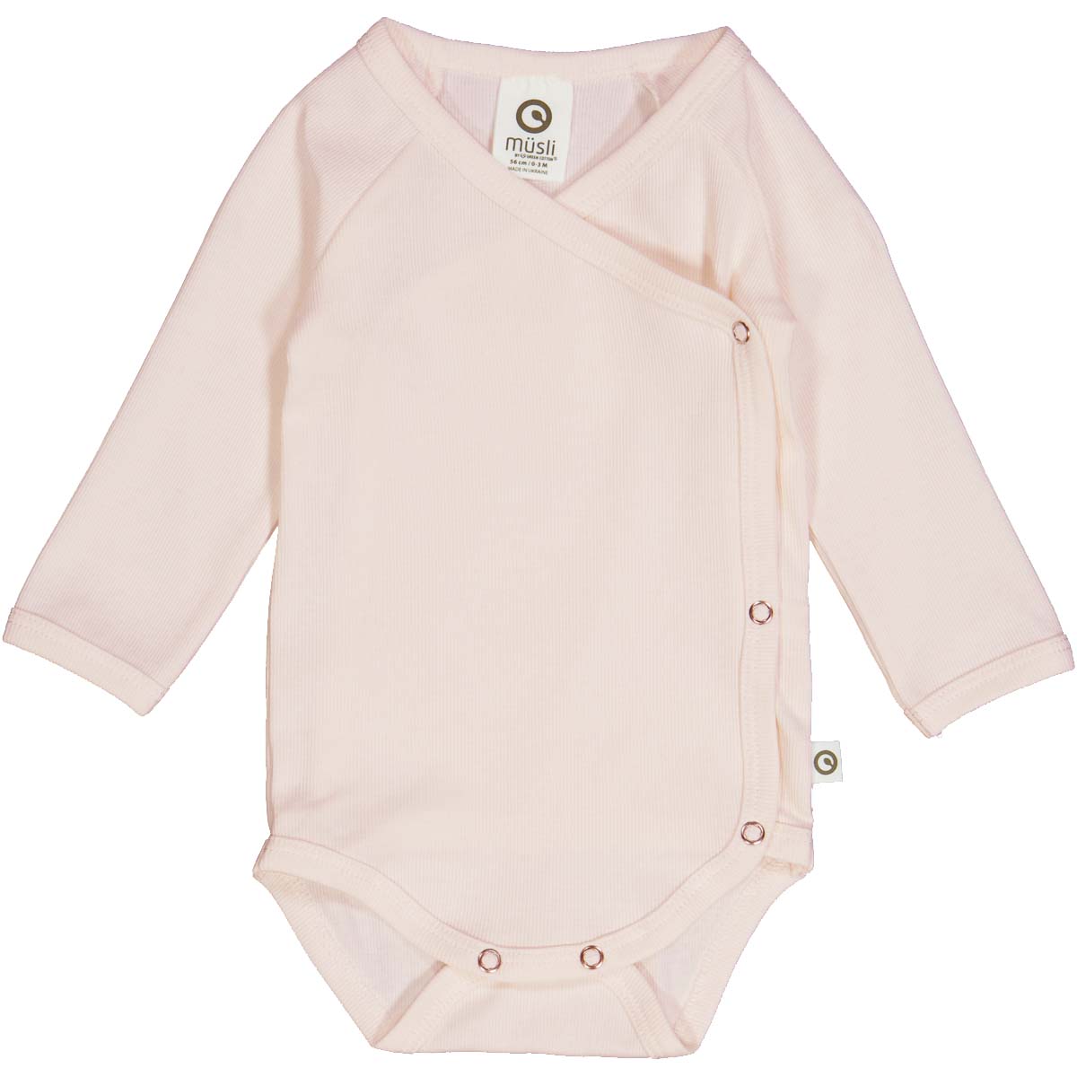 MÜSLI BY GREEN COTTON / RIB LS BODY NEWBORN – NIGHTINGALE