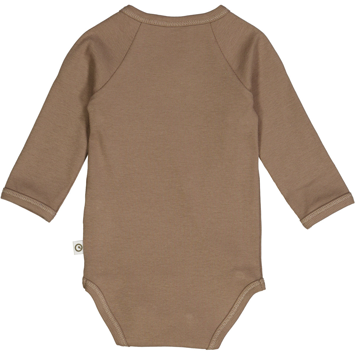 MÜSLI BY GREEN COTTON / RIB LS BODY NEWBORN – WALNUT