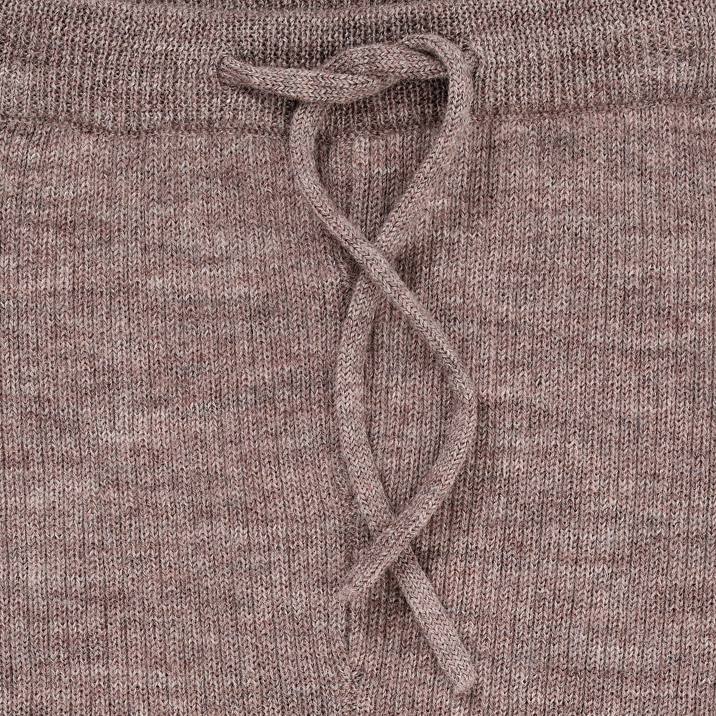 COPENHAGEN COLORS / KLASSISK MERINO RIB LEGGINGS M. BINDEBÅND - NATURAL MELANGE