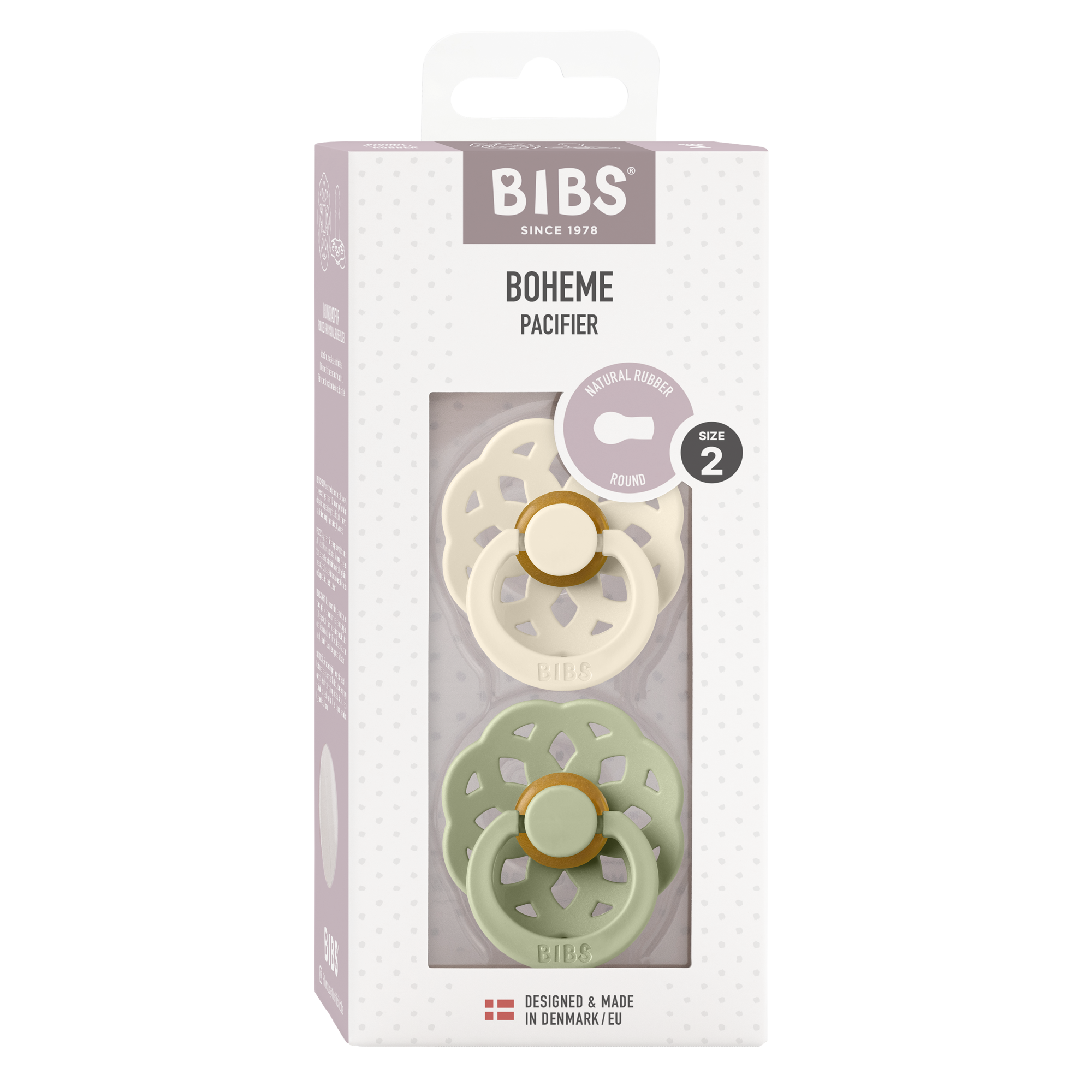 BIBS / BOHEME 2 PAK - IVORY/SAGE