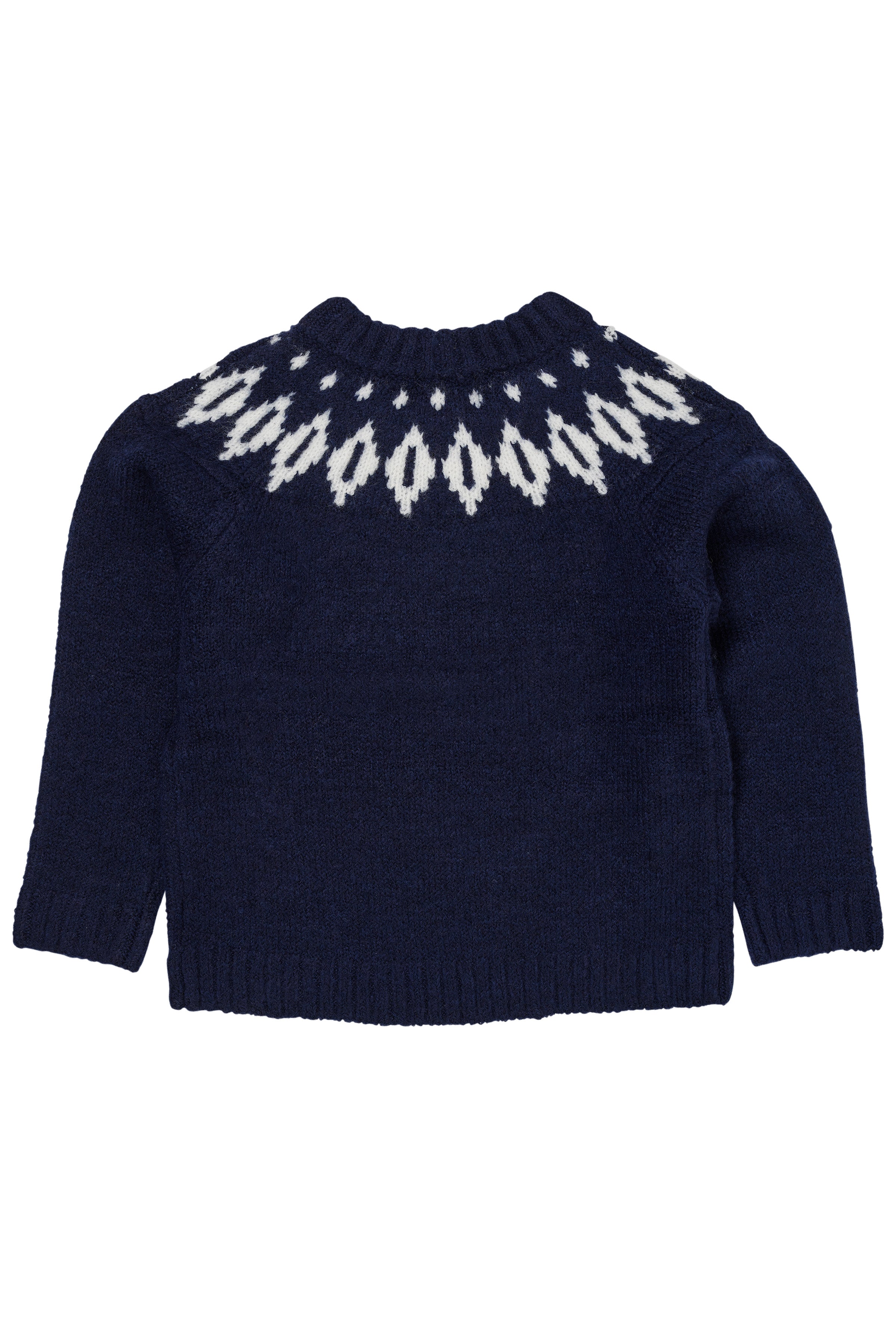 COPENHAGEN COLORS / ISLANDSK ULD SWEATER  - NAVY/CREME COMBI