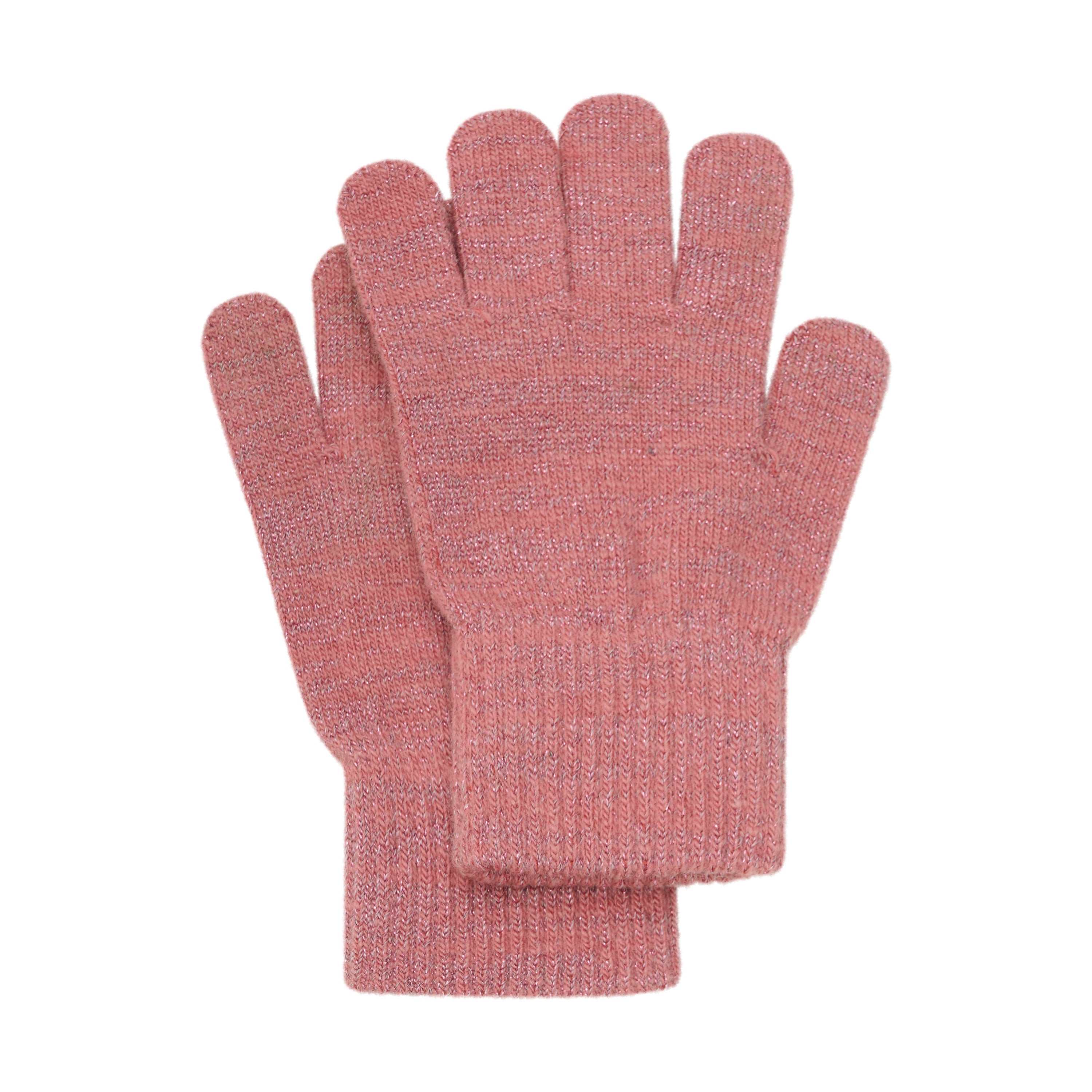 CeLaVi - 2-PAK MAGIC STRIKKEDE FINGERVANTER - BRICK DUST