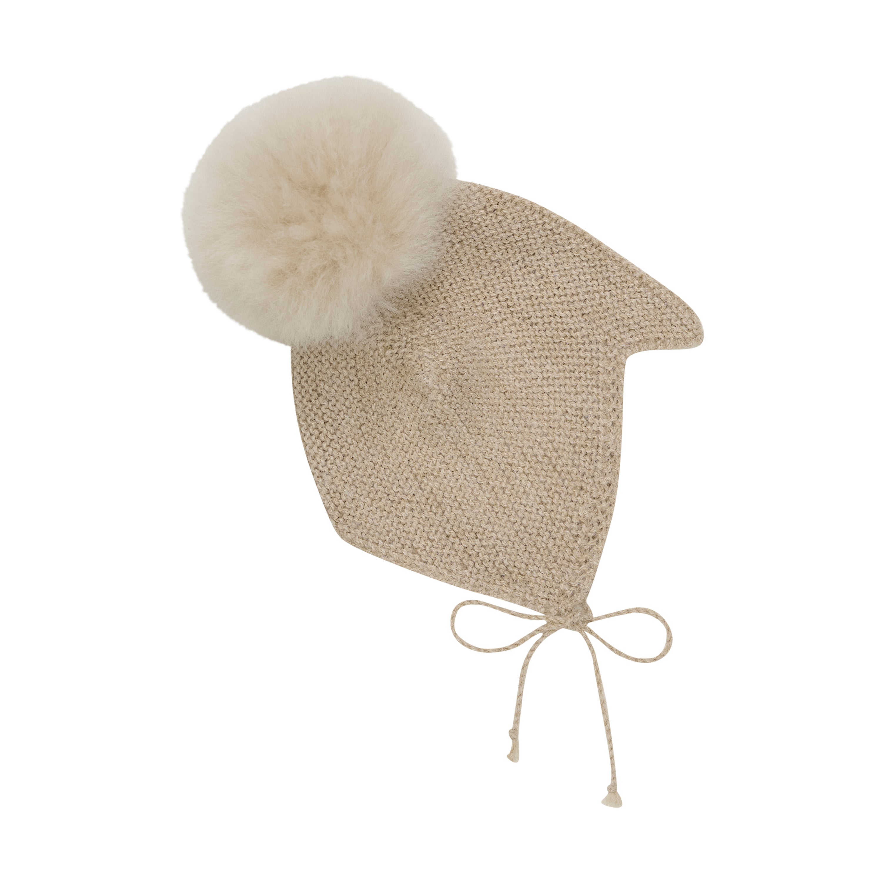 HUTTELIHUT / HUE ULD/STRIK ALPACA POMPOM - CAMEL MELANGE