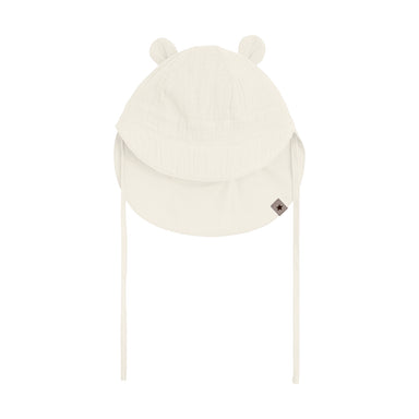 HUTTELIHUT / SOMMERHAT MED ØRE I MUSLIN - ANTIQUE WHITE - Mini Monde Copenhagen