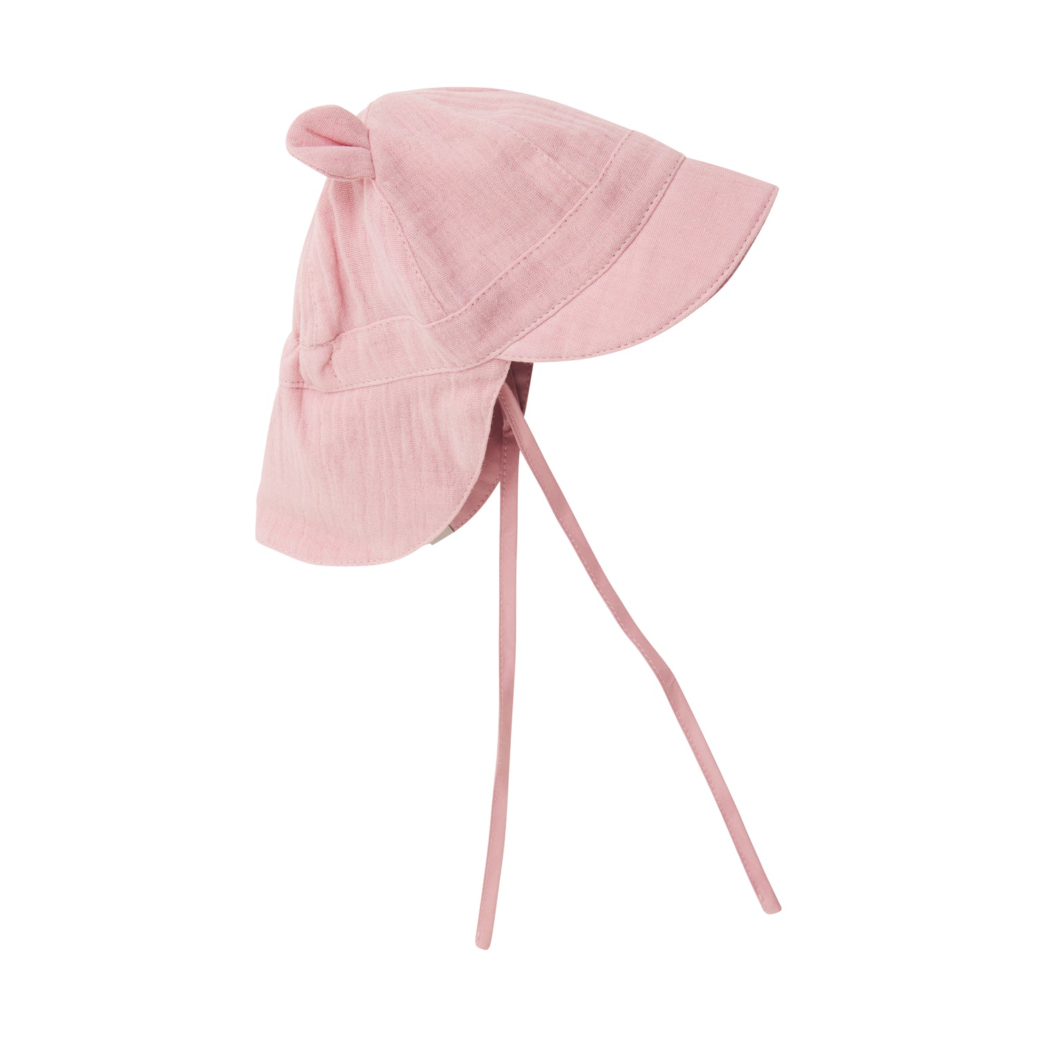 HUTTELIHUT / SOMMERHAT MED ØRE I MUSLIN - PALE MAUVE - Mini Monde Copenhagen