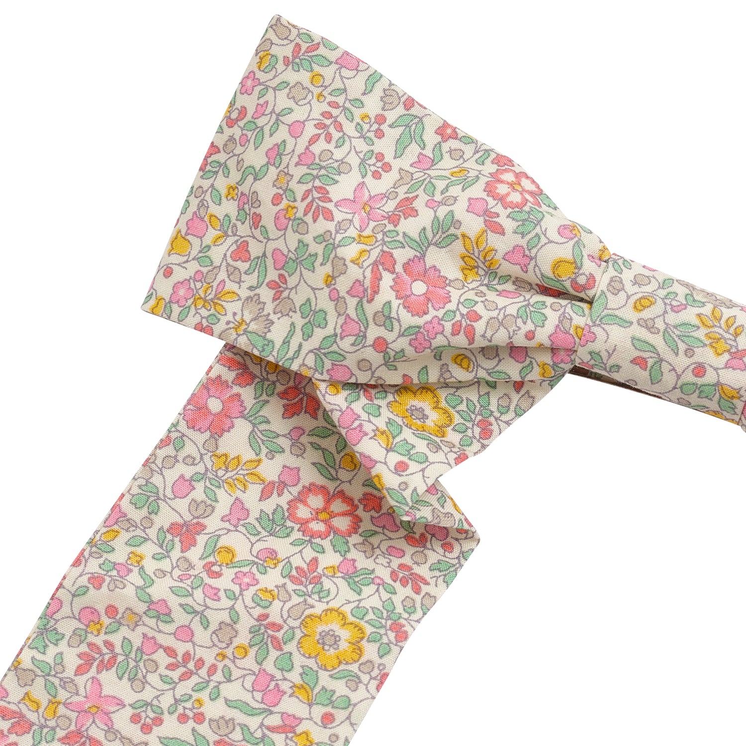 HUTTELIHUT / HÅRCLIPS BOW I LIBERTY FABRIC - DOUBLE CREAM - Mini Monde Copenhagen