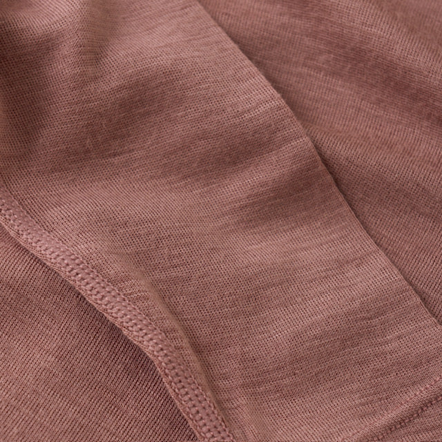 HUTTELIHUT / T-SHIRT LS ULD/SILKE - BURLWOOD