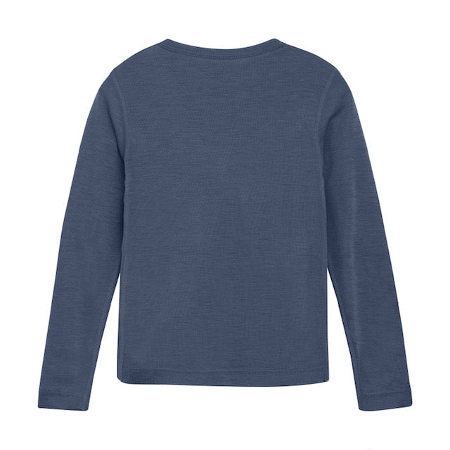 HUTTELIHUT / T-SHIRT LS ULD/SILKE - FOLKSTONE GRAY