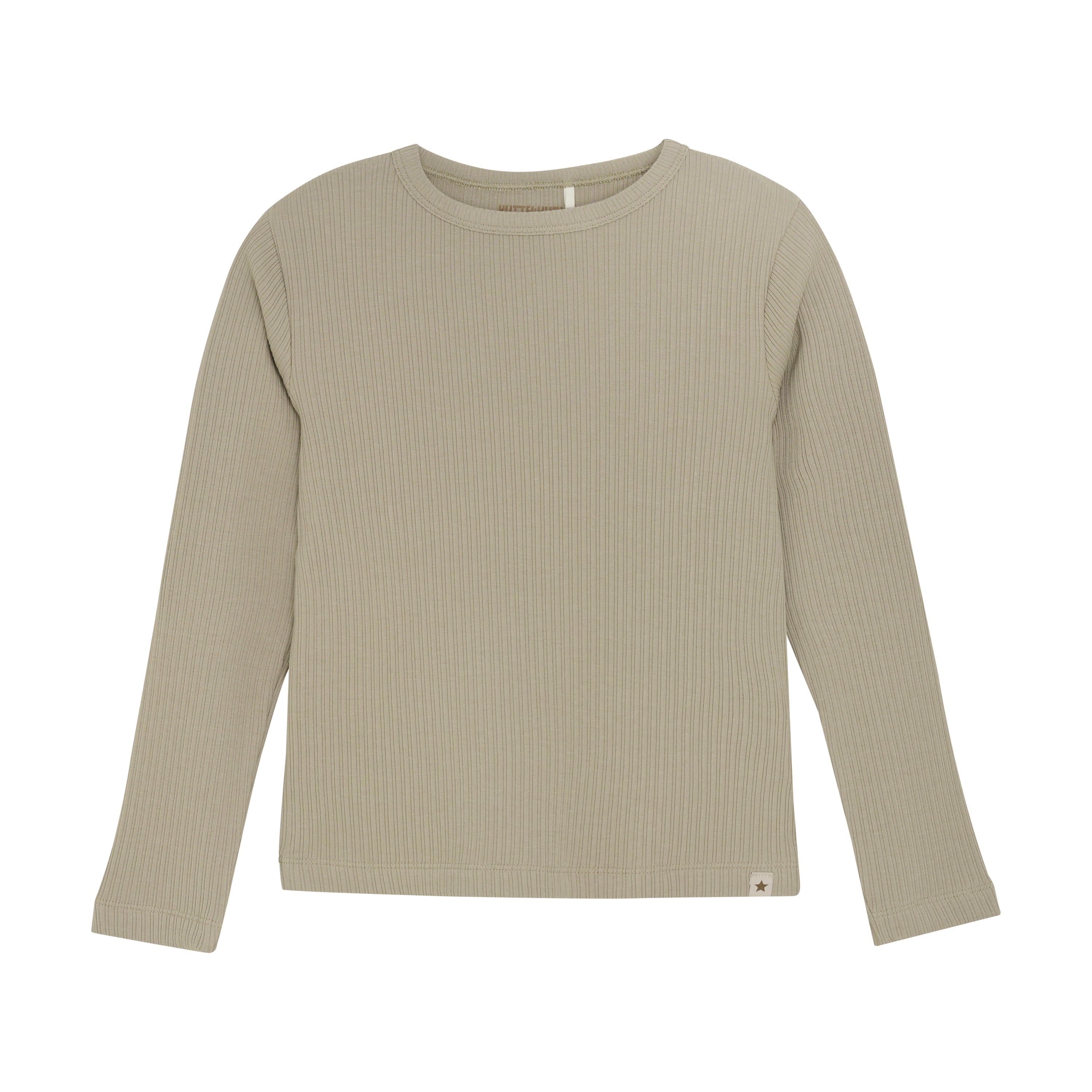 HUTTELIHUT / T-SHIRT LS RIB - FOLKSTONE GRAY