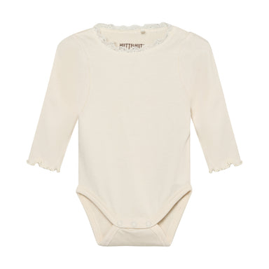 HUTTELIHUT / BODYSTOCKING LS RIB - ANTIQUE WHITE - Mini Monde Copenhagen