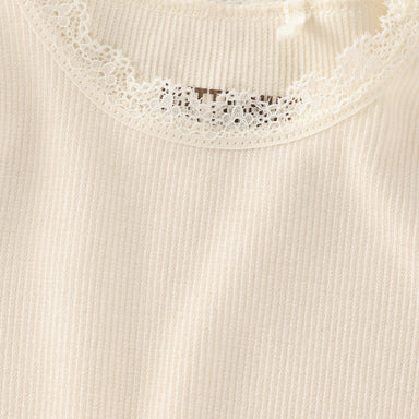 HUTTELIHUT / BODYSTOCKING LS RIB - ANTIQUE WHITE - Mini Monde Copenhagen