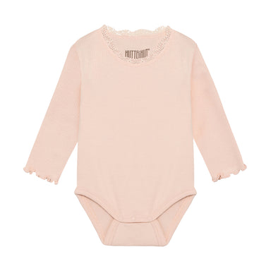 HUTTELIHUT / BODYSTOCKING LS RIB - PEACH BLUSH - Mini Monde Copenhagen