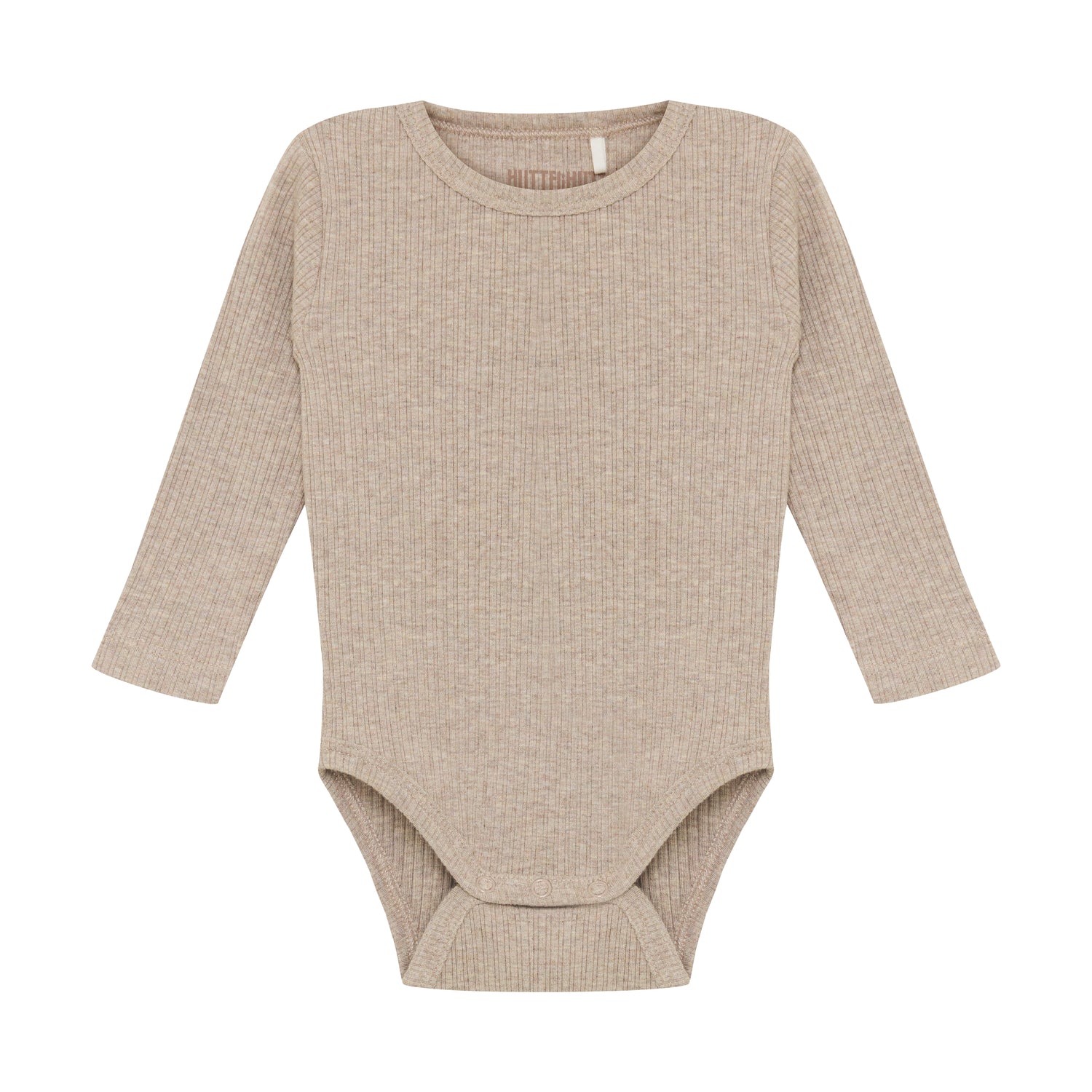 HUTTELIHUT / BODYSTOCKING LS RIB - WHITE PEPPER MELANGE - Mini Monde Copenhagen