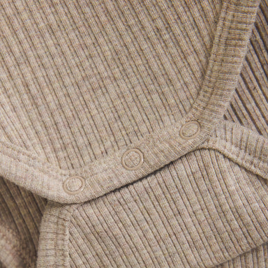 HUTTELIHUT / BODYSTOCKING LS RIB - WHITE PEPPER MELANGE - Mini Monde Copenhagen