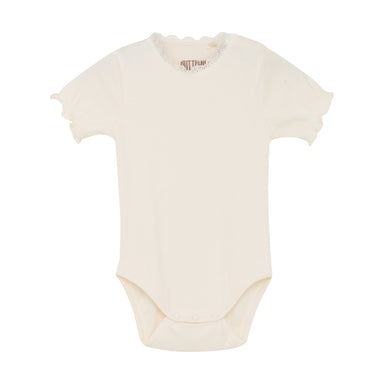 HUTTELIHUT / BODYSTOCKING SS RIB - ANTIQUE WHITE - Mini Monde Copenhagen