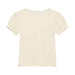 HUTTELIHUT / T-SHIRT SS RIB - ANTIQUE WHITE - Mini Monde Copenhagen