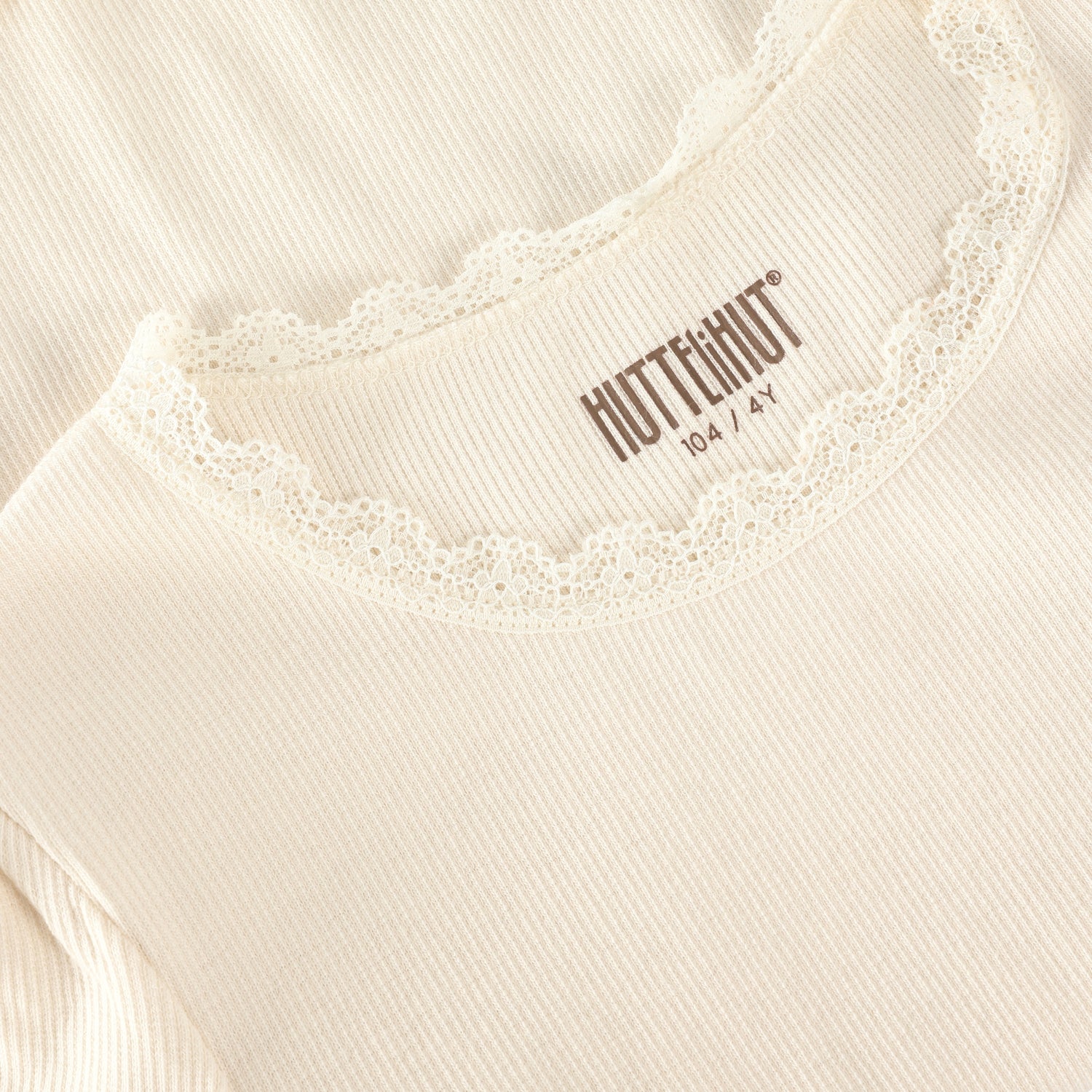 HUTTELIHUT / T-SHIRT SS RIB - ANTIQUE WHITE - Mini Monde Copenhagen