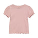 HUTTELIHUT / T-SHIRT SS RIB - PALE MAUVE - Mini Monde Copenhagen