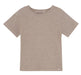 HUTTELIHUT / T-SHIRT SS RIB - WHITE PEPPER MELANGE - Mini Monde Copenhagen