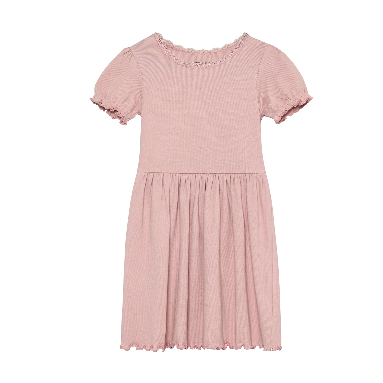 HUTTElIHUT / KJOLE SS RIB - PALE MAUVE - Mini Monde Copenhagen