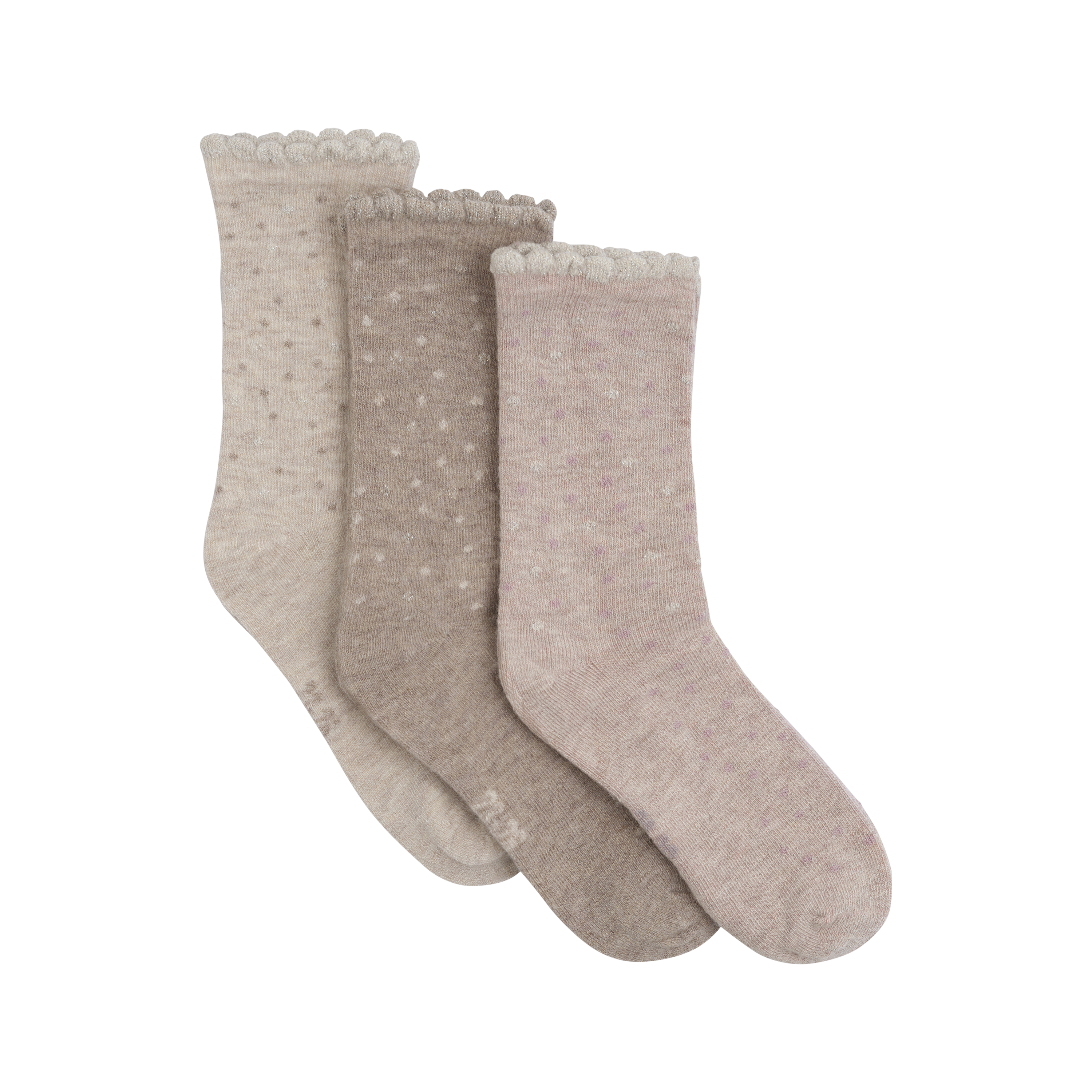 MINYMO / 3 PAK STRØMPER I ULD - BURNISHED LILAC