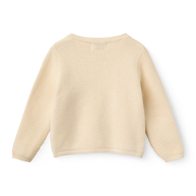 COPENHAGEN COLORS / BABY CROSS-OVER CARDIGAN - CREAM - Mini Monde Copenhagen