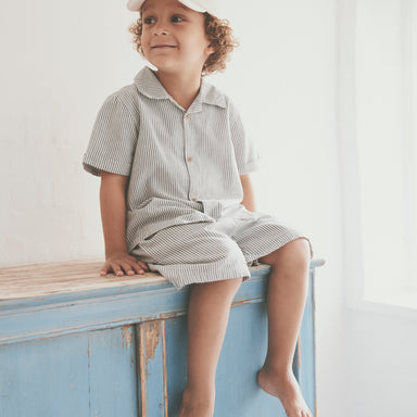 HUTTELIHUT / SHORTS YD STRIPE - BERING SEA - Mini Monde Copenhagen