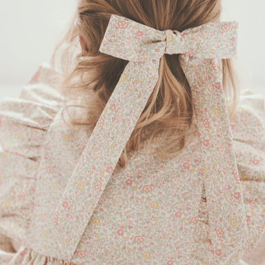 HUTTELIHUT / HÅRCLIPS BOW I LIBERTY FABRIC - DOUBLE CREAM - Mini Monde Copenhagen