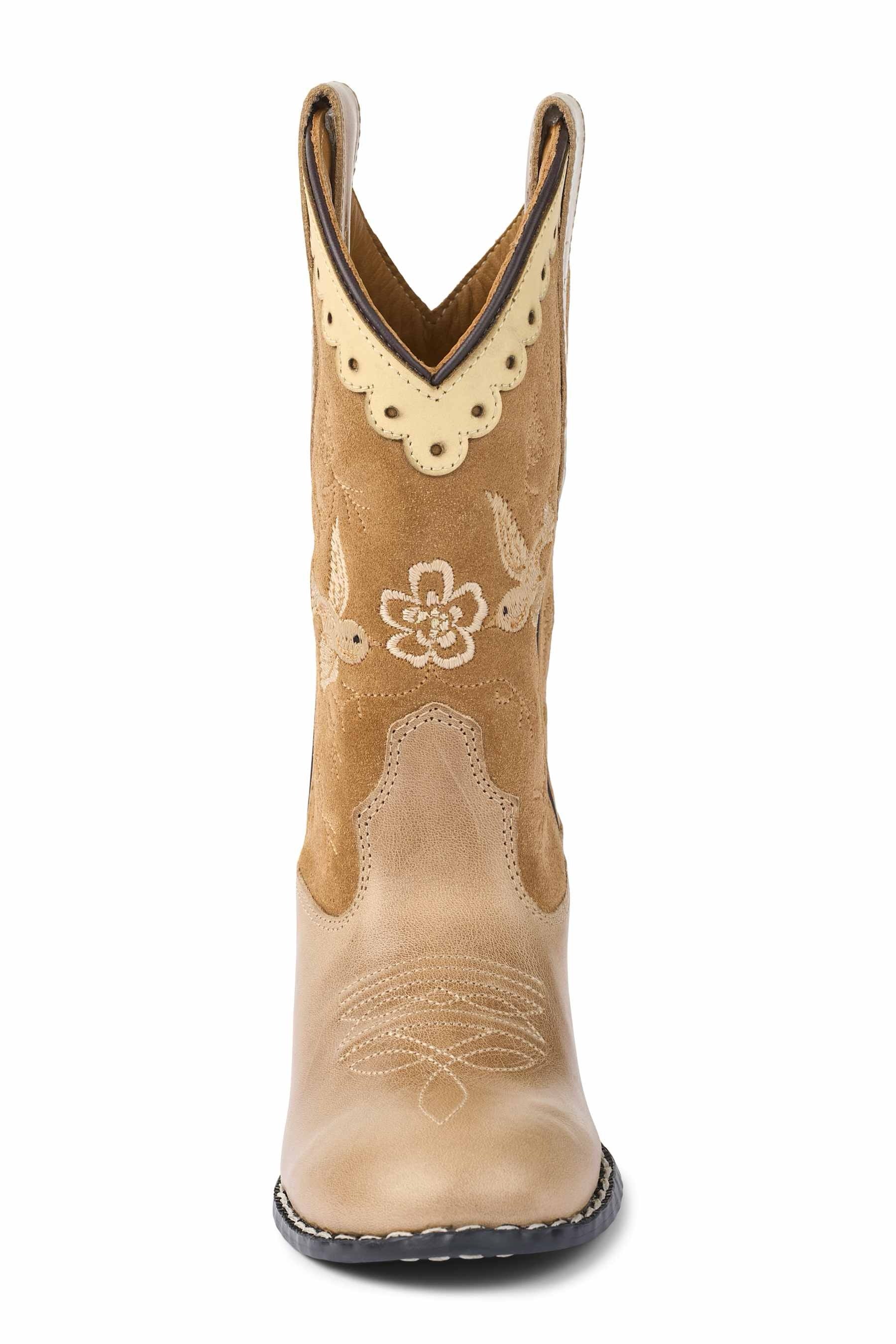 COPENHAGEN COLORS / LIMITED COWBOY BOOTS HIGH - BEIGE SUEDE - Mini Monde Copenhagen