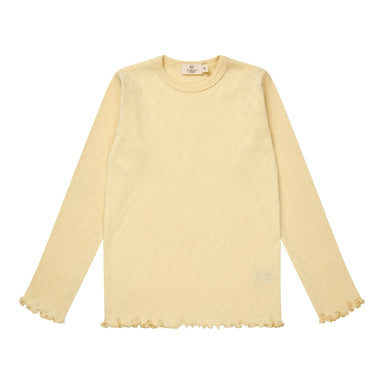 COPENHAGEN COLORS / POINTELLE HEART BLUSE - LT. YELLOW - Mini Monde Copenhagen