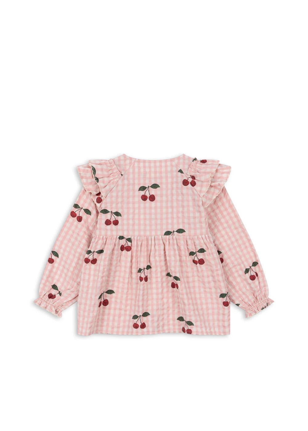 KONGES SLØJD / KIM FRILL BLUSE - CHERRY CHECK