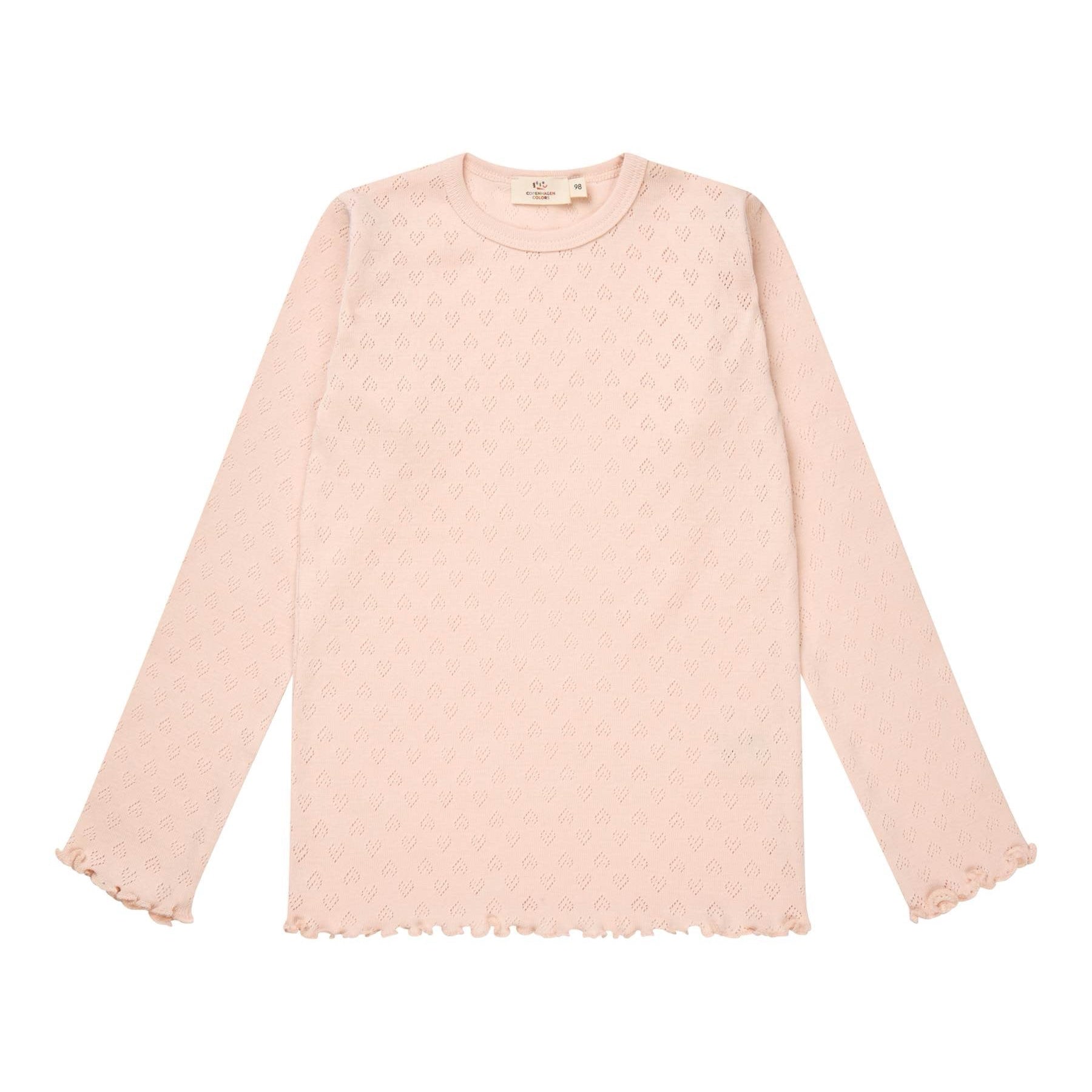 COPENHAGEN COLORS / POINTELLE HEART BLUSE - DUSTY ROSE - Mini Monde Copenhagen