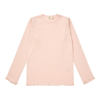COPENHAGEN COLORS / POINTELLE HEART BLUSE - DUSTY ROSE - Mini Monde Copenhagen