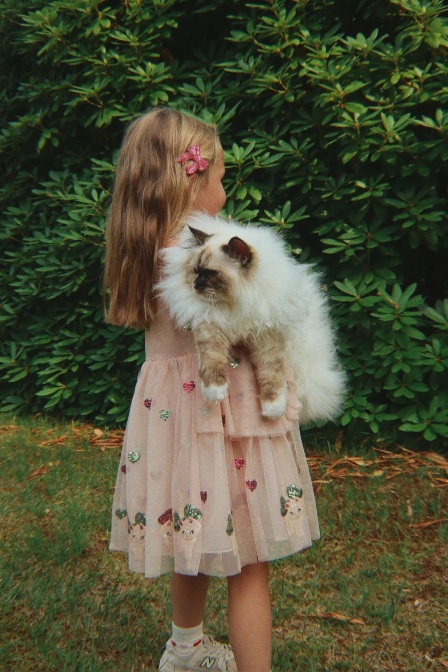 KONGS SLØJD / YVONNE BOW KJOLE - BOW KITTY