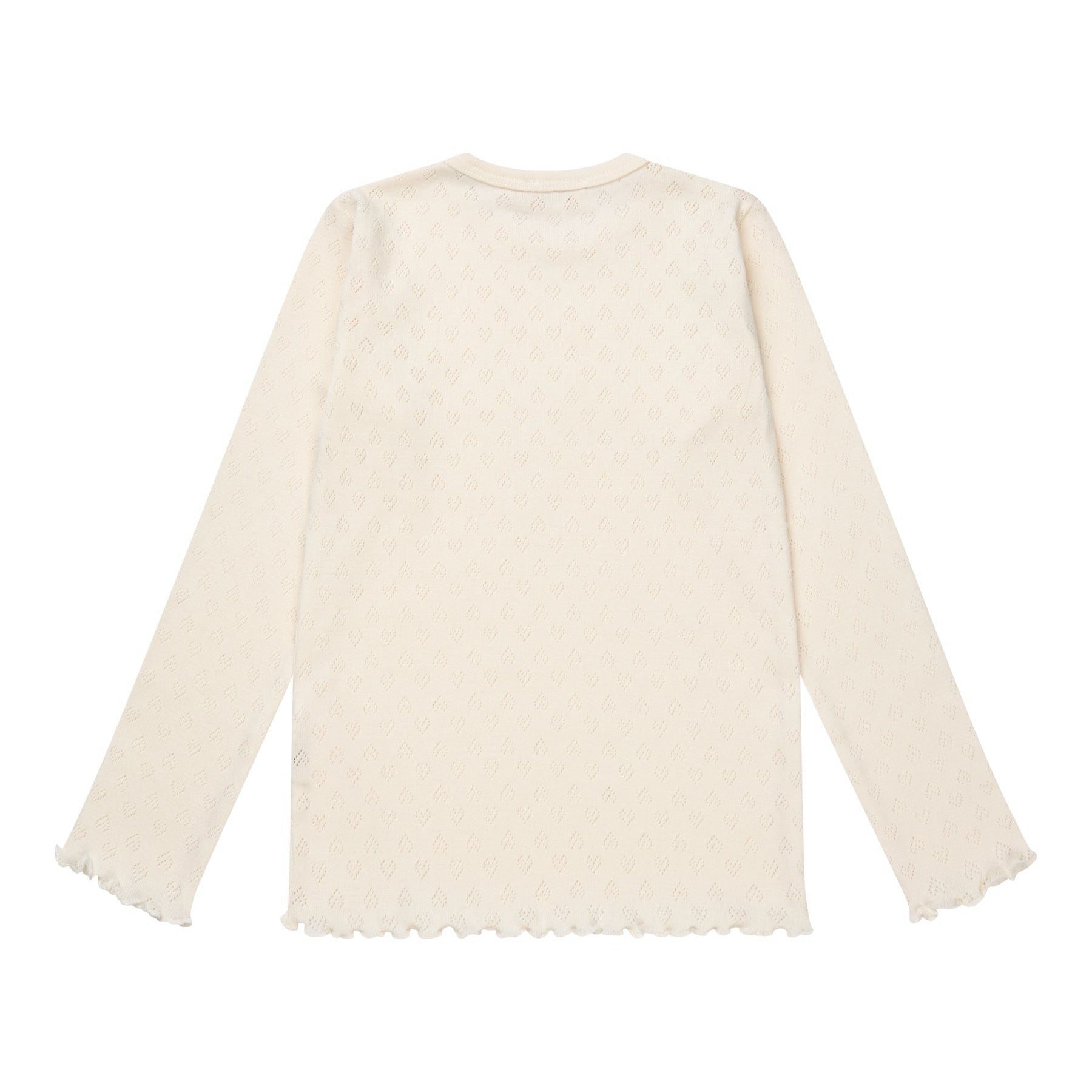 COPENHAGEN COLORS / POINTELLE HEART BLUSE - CREAM - Mini Monde Copenhagen
