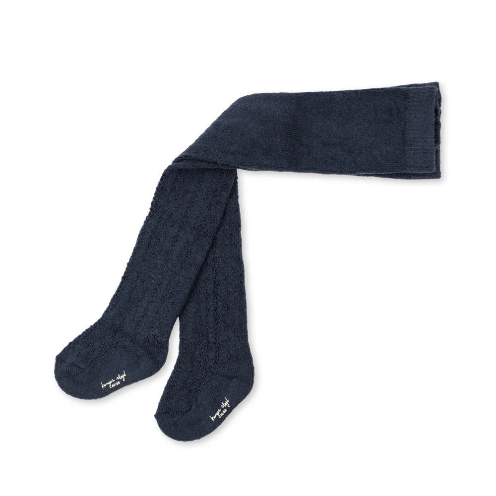 KONGES SLØJD / ULD  POINTELLE STRØMPEBUKSER - NAVY