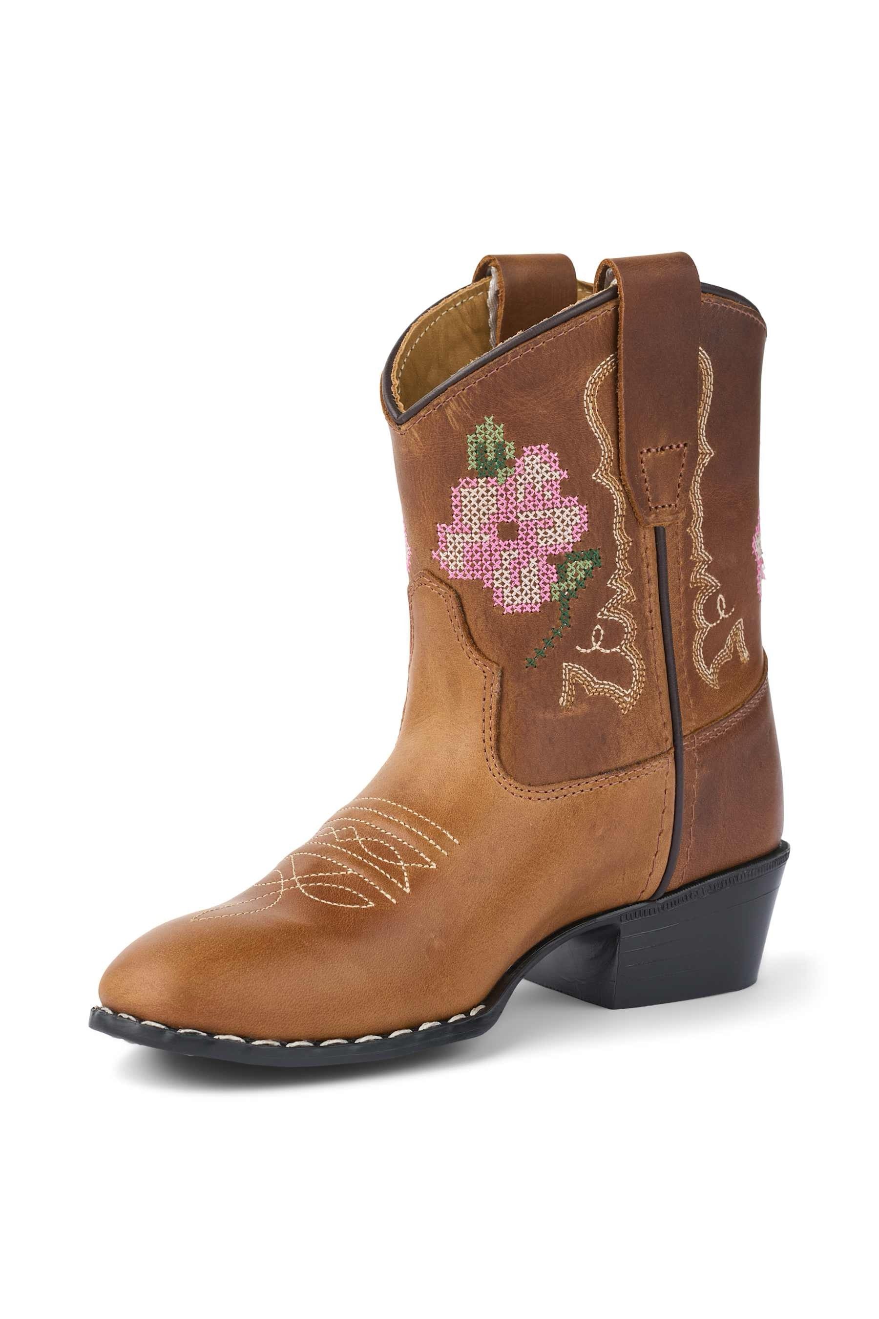 COPENHAGEN COLORS / LIMITED COWBOY BOOT LOW – BROWN FLOWER - Mini Monde Copenhagen
