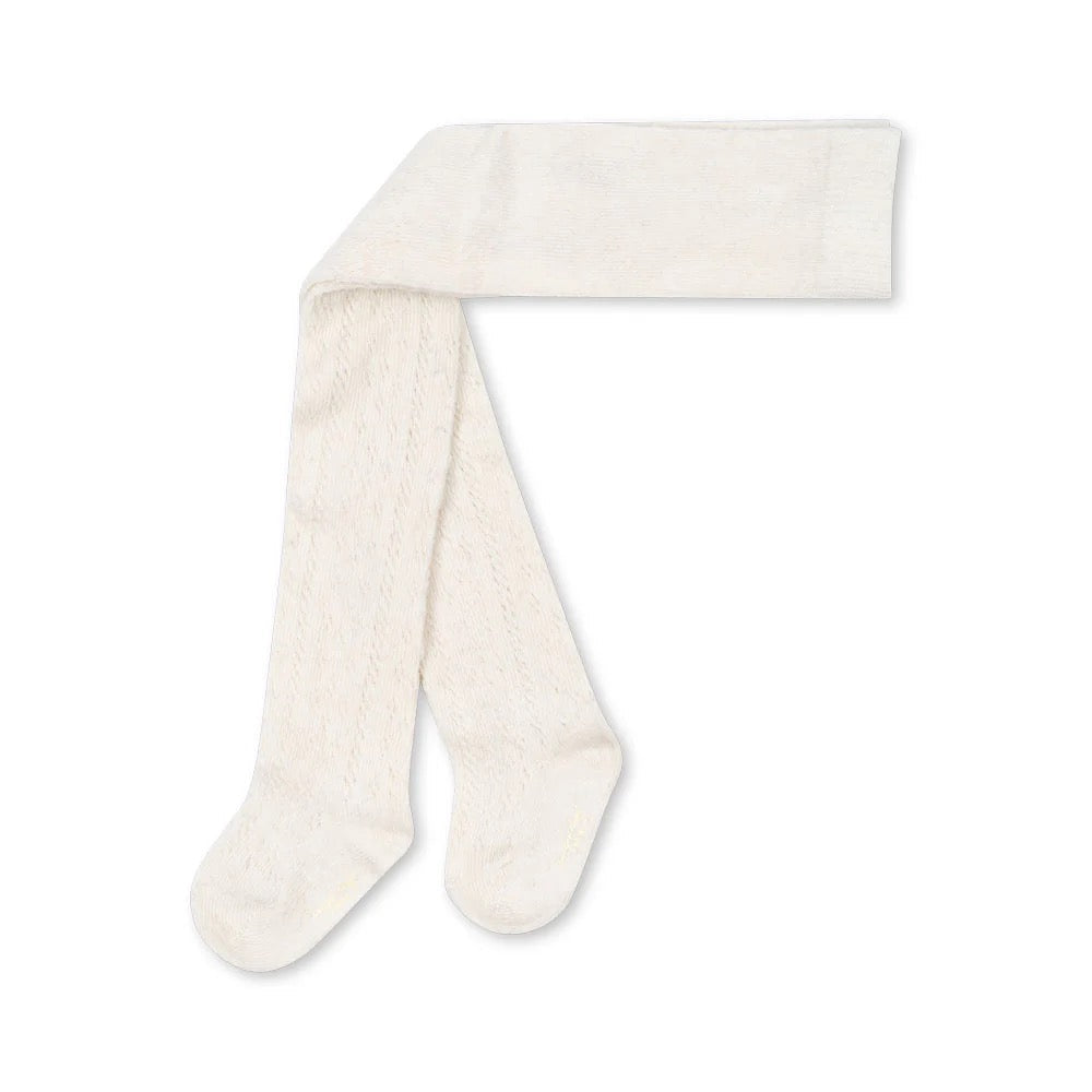 KONGES SLØJD / ULD  POINTELLE STRØMPEBUKSER - OFF WHITE