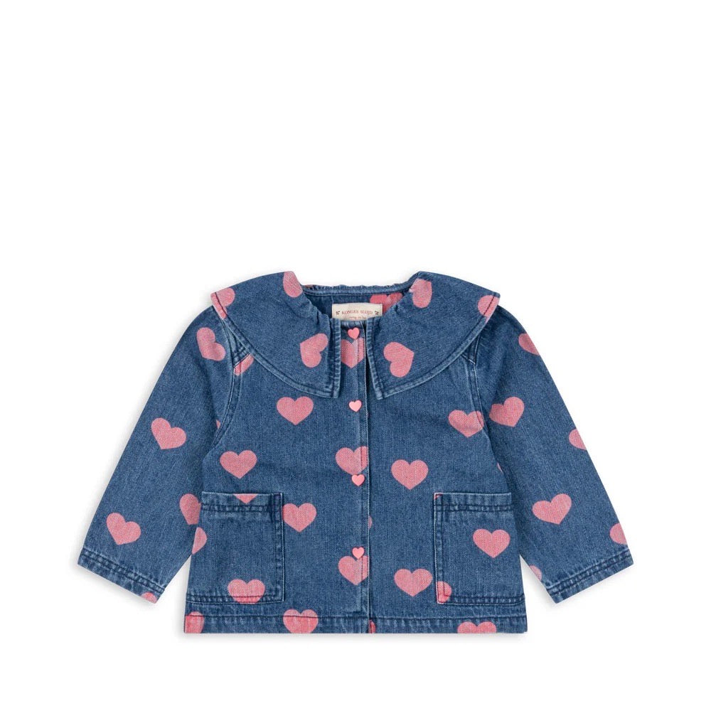 KONGES SLØJD / MAGOT DENIM SKJORTE / JAKKE - HJERTER BON COEUR PINK