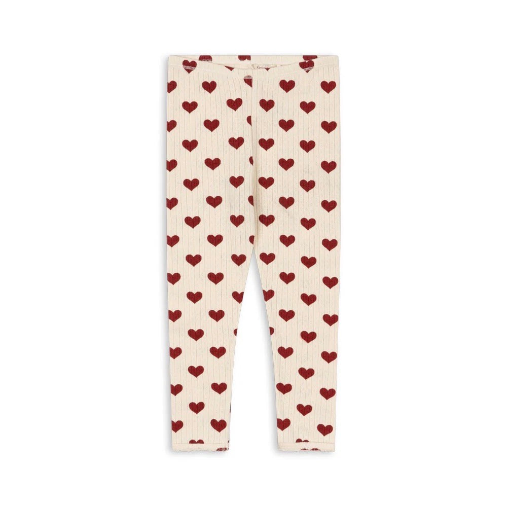 KONGES SLØJD / MINNIE LEGGINGS GOTS - AMOUR ROUGE