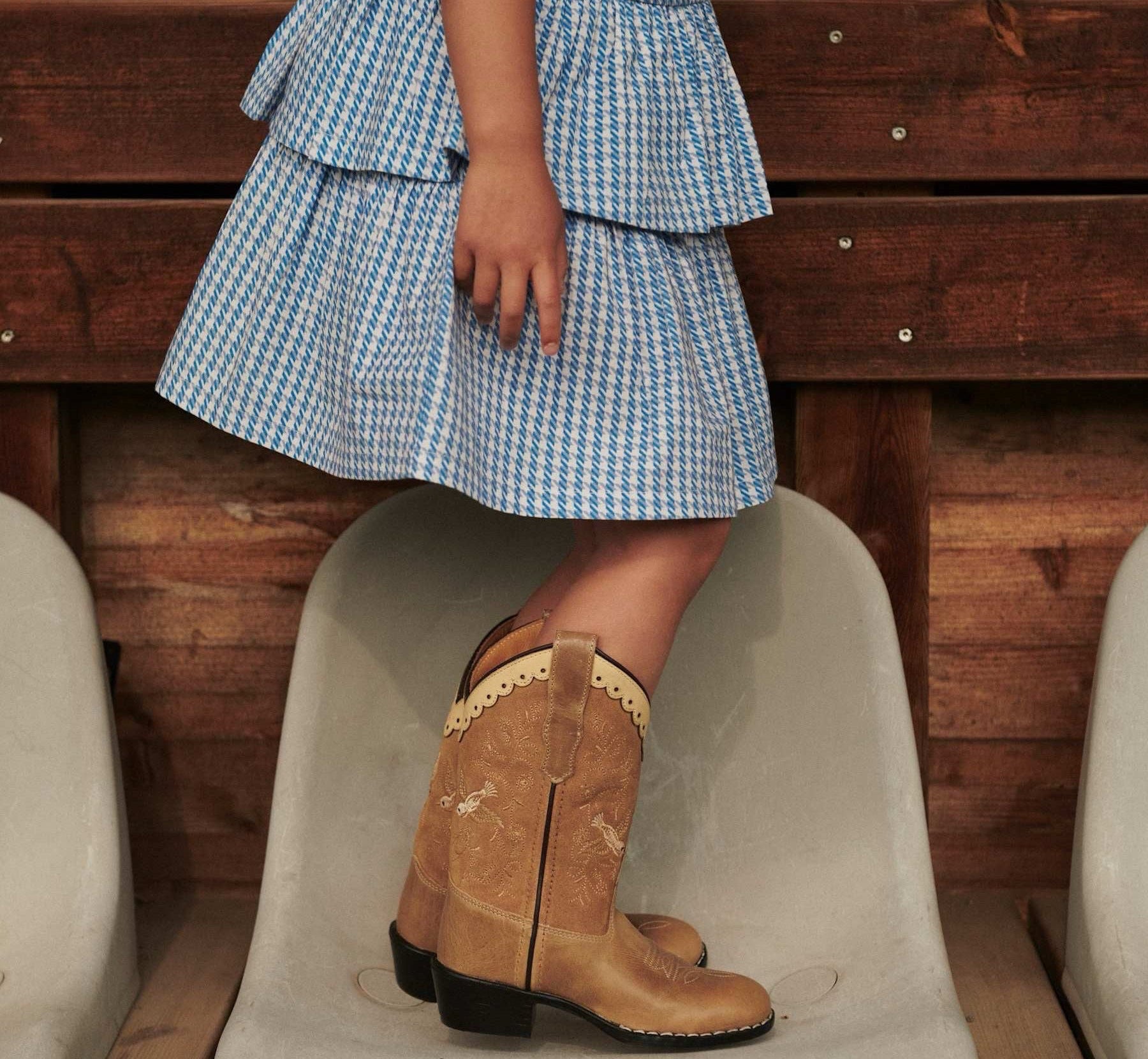COPENHAGEN COLORS / LIMITED COWBOY BOOTS HIGH - BEIGE SUEDE - Mini Monde Copenhagen