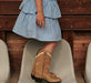 COPENHAGEN COLORS / LIMITED COWBOY BOOTS HIGH - BEIGE SUEDE - Mini Monde Copenhagen