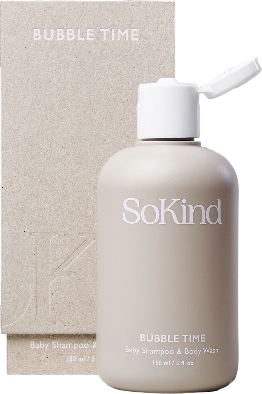 SoKind / BUBBLE TIME - MILD OG PLEJENDE BABY SHAMPOO OG KROPSSÆBE