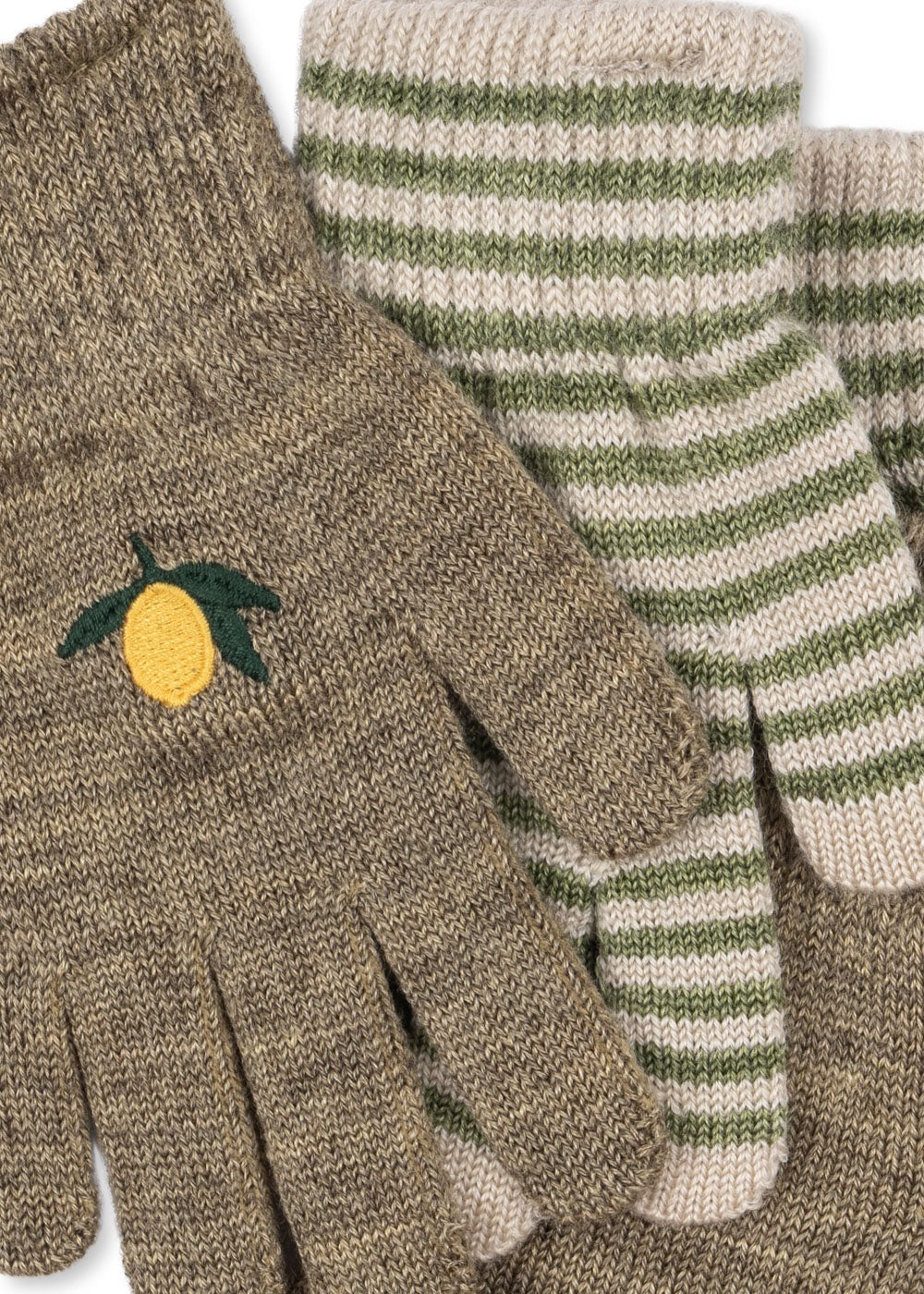 KONGES SLØJD / 2 PAK FRILLA HANDSKER - LEMON