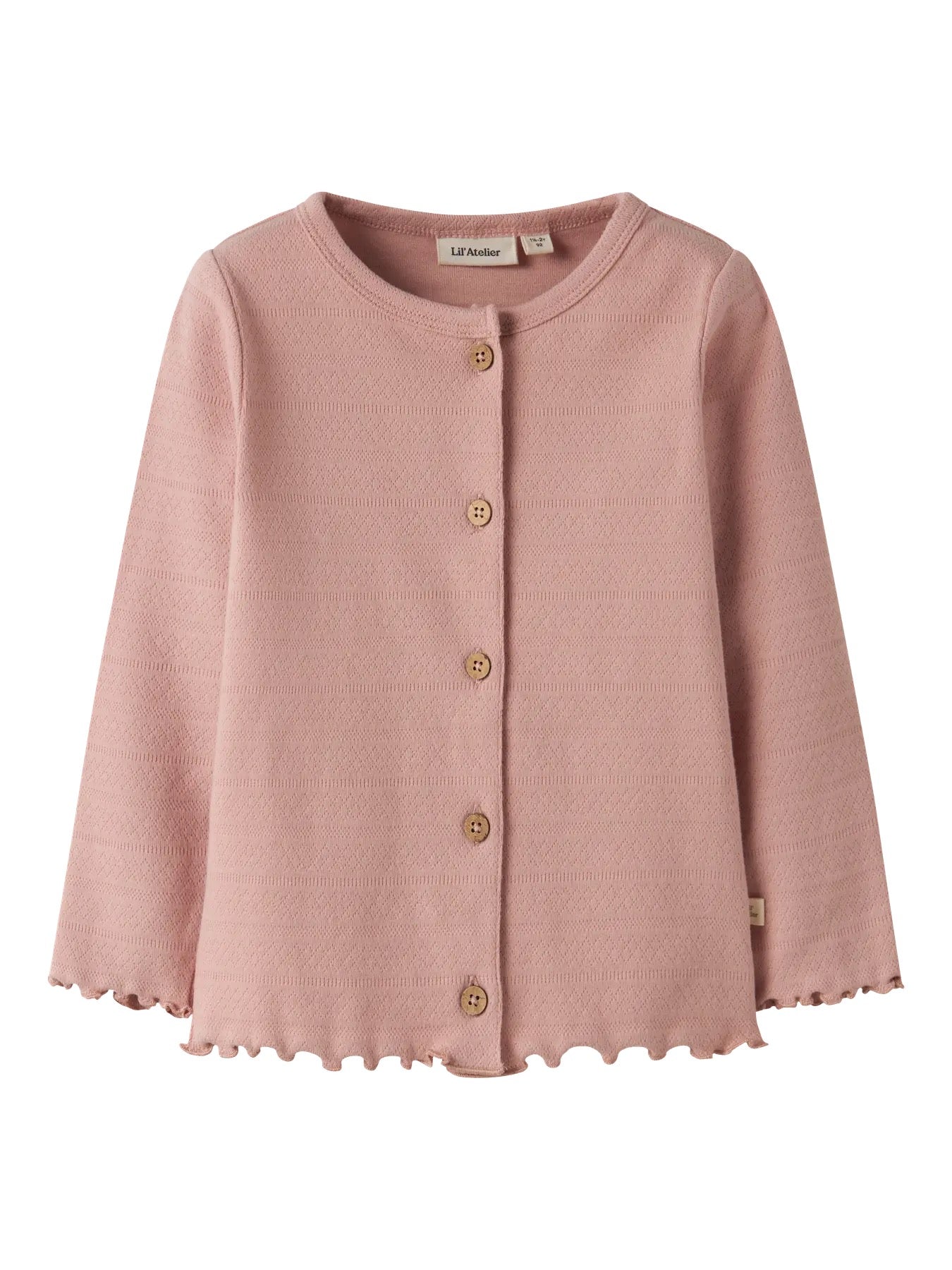 LIL’ ATELIER / DIMIA LS SLIM CARDIGAN – MISTY ROSE - Mini Monde Copenhagen