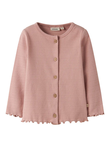 LIL’ ATELIER / DIMIA LS SLIM CARDIGAN – MISTY ROSE - Mini Monde Copenhagen