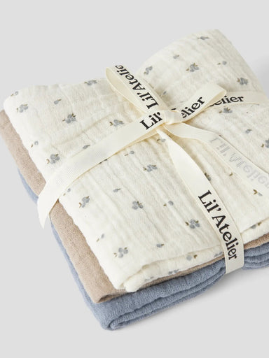 LIL' ATELIER / 3 PAK STOFBLEER - OXFORD TAN/TRADEWINDS - Mini Monde Copenhagen