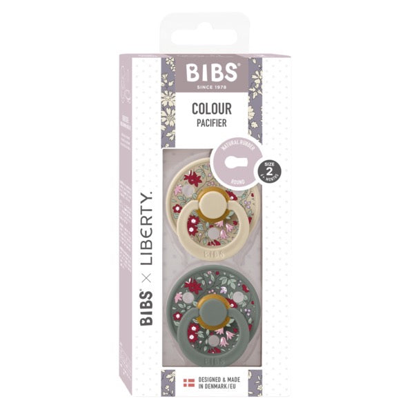 BIBS / LIBERTY COLOUR 2 PAK ELOISE - PINE MIX