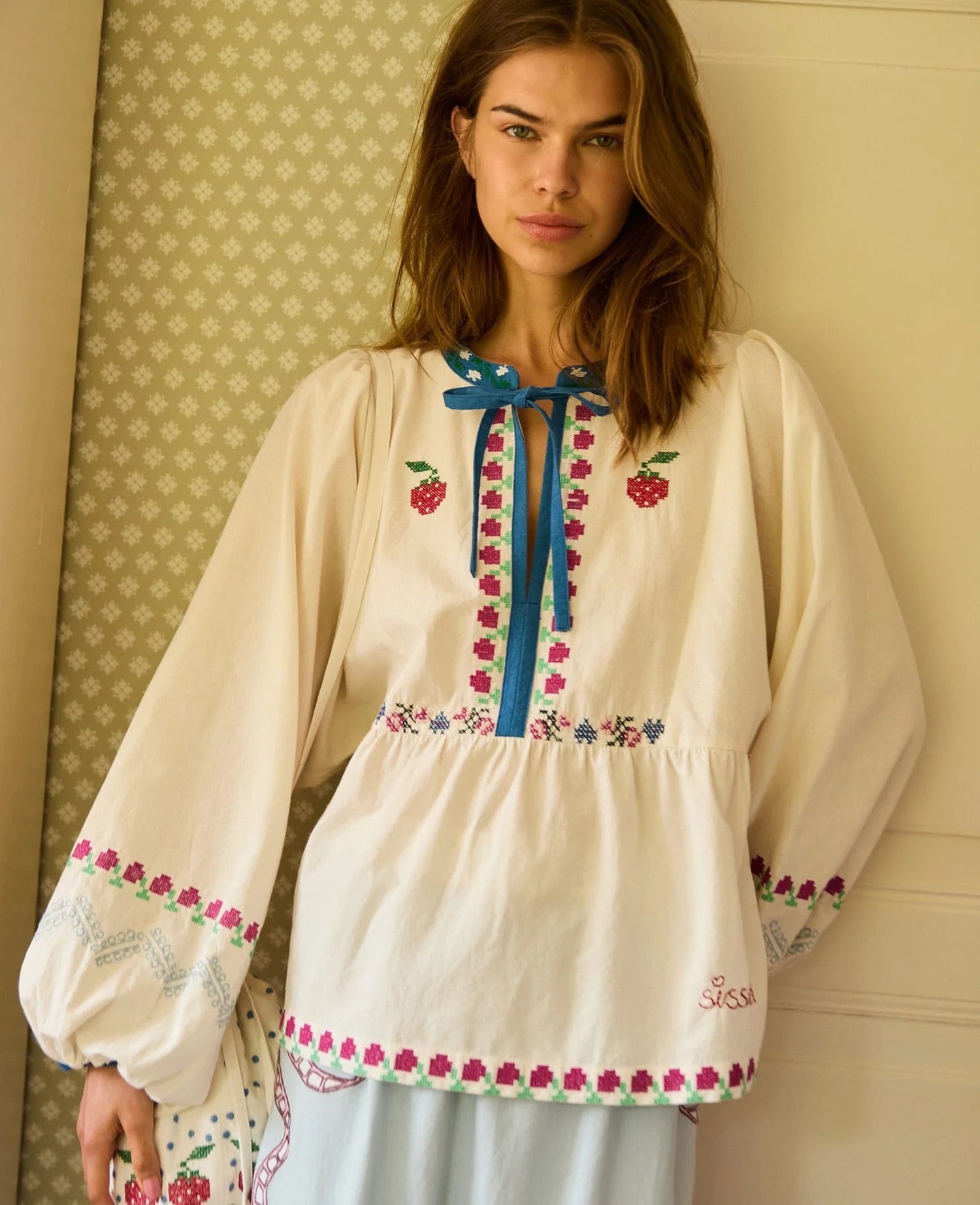 SISSEL EDELBO / FALKA TOP - OFF WHITE